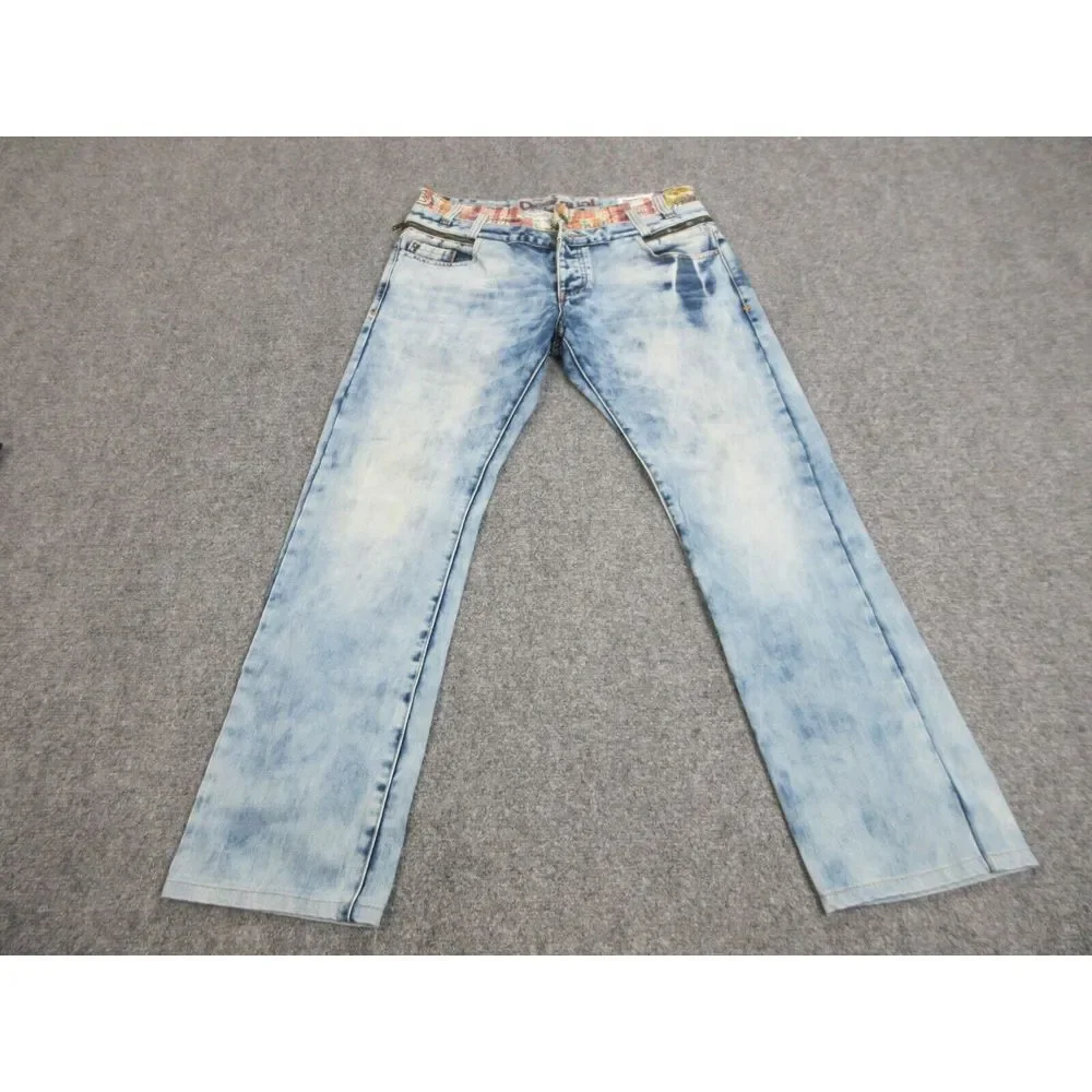 Desigual Pants Mens 36 Blue‎ Denim Jeans Straight Regular Fit Button Fly 36X31